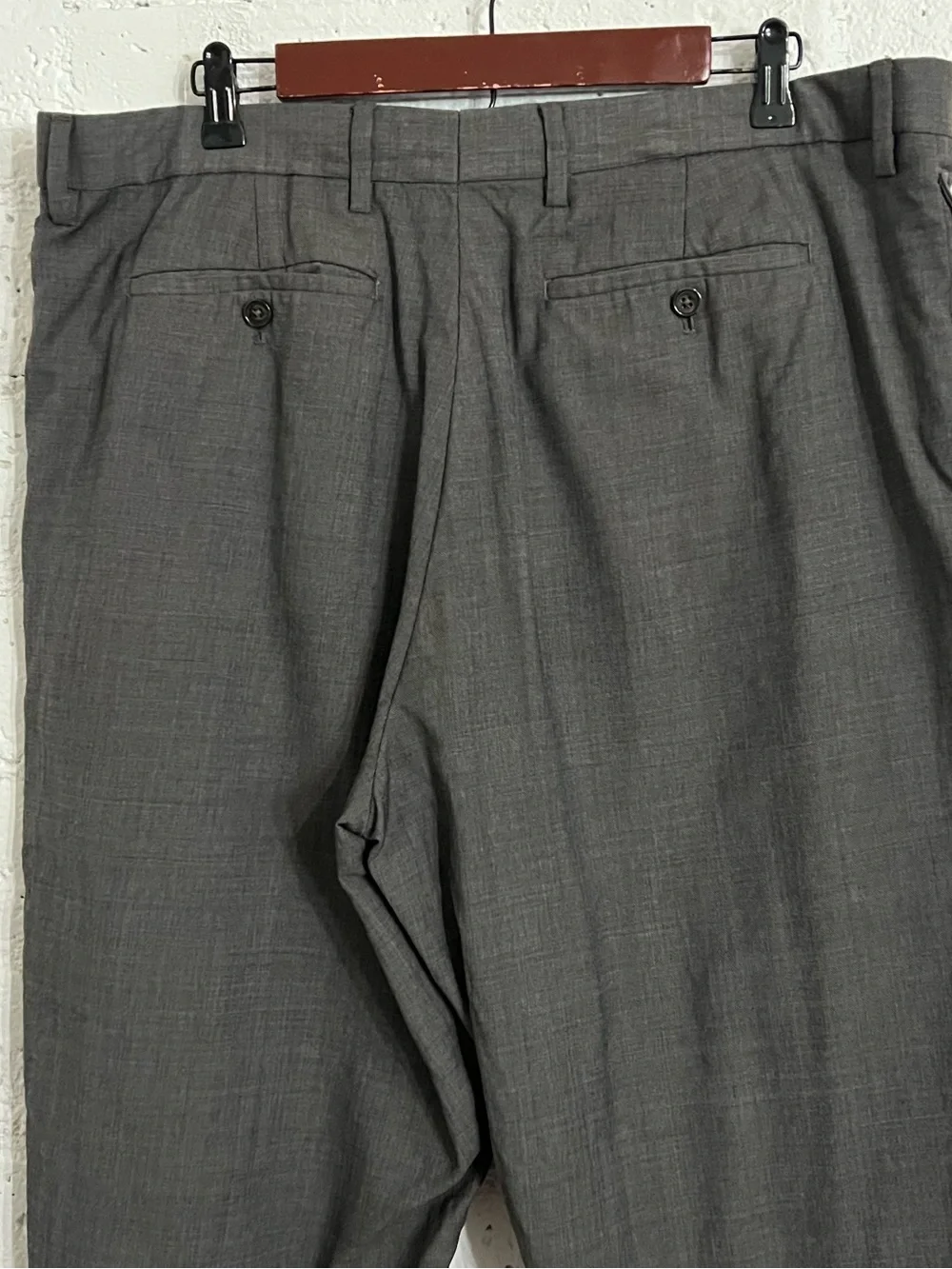 Banana Republic Marzotto Pants 38x32 Gray Athletic Tapered Fit Fine Italian Wool
